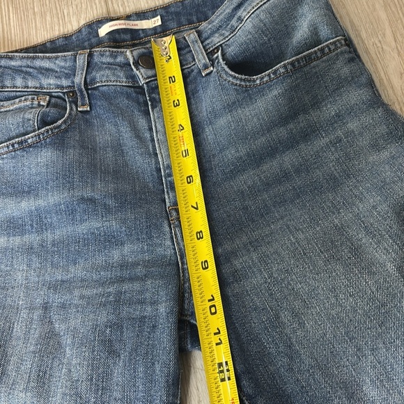 Levi’s High Rise Flare Wide Leg Jeans Retro Style size 27 - Picture 6 of 14